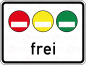 Preview: VZ 1031-50 Freistellung vom Verkehrsverbot rote, gelbe und Grüne Plakette frei