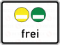 Preview: VZ 1031-51 Freistellung vom Verkehrsverbot gelbe und Grüne Plakette frei