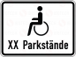 Preview: VZ 1044-12 Nur Schwerbehinderte mit außergewöhnlicher Gehbehinderung und Blinde mit Anzahl der Parkstände