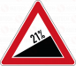 Preview: VZ 110-21 Steigung 21%