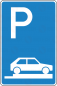 Preview: VZ 315-85 Parken auf Gehwegen ganz quer in Fahrtrichtung rechts