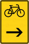 Preview: VZ 422-26 Wegweiser für Radverkehr hier rechts