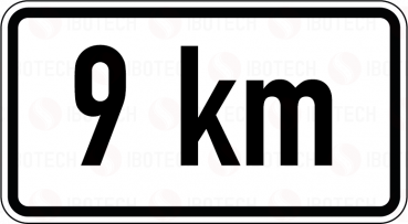 VZ 1004-31 Entfernungsangabe 9km