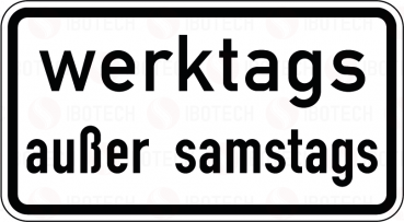 VZ 1042-38 Werktags außer samstags