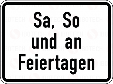 VZ 1042-52 Sa, So und an Feiertagen