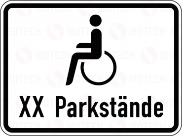 VZ 1044-12 Nur Schwerbehinderte mit außergewöhnlicher Gehbehinderung und Blinde mit Anzahl der Parkstände