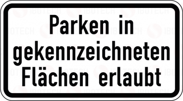 VZ 1053-30 Parken in gekennzeichneten Flächen erlaubt