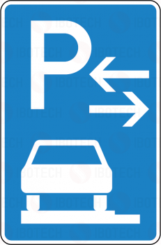 VZ 315-63 Parken auf Gehwegen ganz in Fahrtrichtung links Mitte