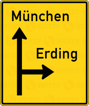 VZ 438 Vorwegweiser außerhalb von Autobahnen