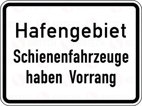 VZ 1008-33 Hafengebiet Schienenfahrzeuge haben Vorrang (zu. VZ 201)