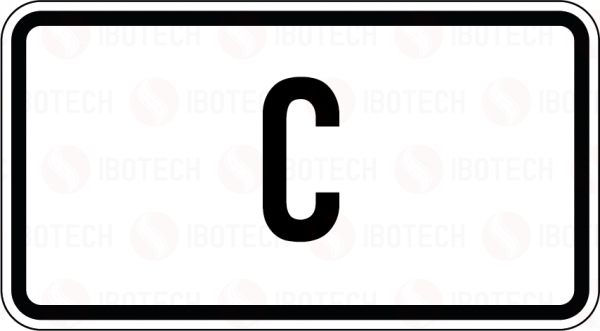 VZ 1014-51 Tunnelkategorie "C" gemäß ADR-Übereinkoen