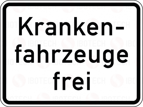 VZ 1026-34 Krankenfahrzeuge frei