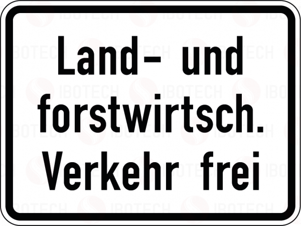 VZ 1026-38 Land- und forstwirtschaftlicher Verkehr frei
