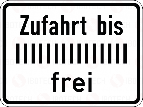 VZ 1028-33 Zufahrt bis …. frei