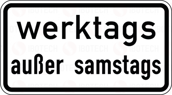 VZ 1042-38 Werktags außer samstags