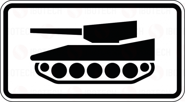 VZ 1049-12 Nur militärische Kettenfahrzeuge