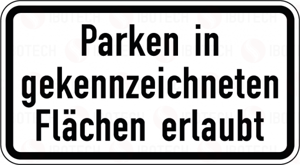 VZ 1053-30 Parken in gekennzeichneten Flächen erlaubt