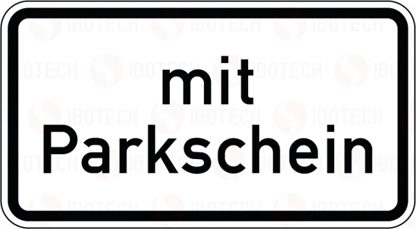 VZ 1053-31 Mit Parkschein