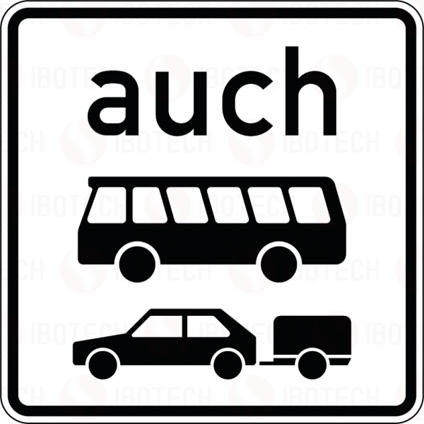 VZ 1060-32 auch Kraftomnibusse und Pkw mit Anhänger
