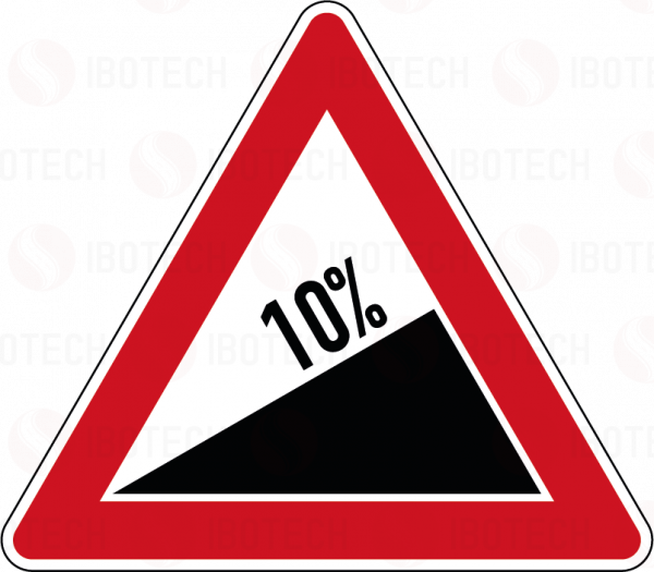 VZ 110-10 Steigung 10%