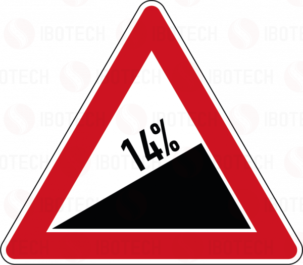 VZ 110-14 Steigung 14%