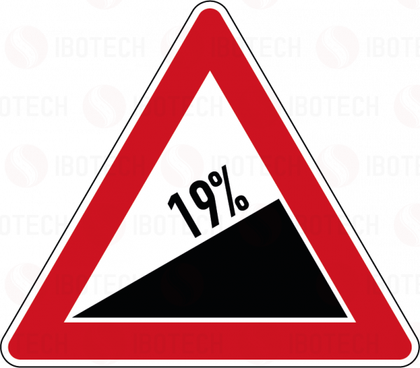 VZ 110-19 Steigung 19%