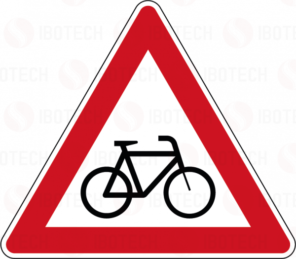 VZ 138-20 Radverkehr, Aufstellung links