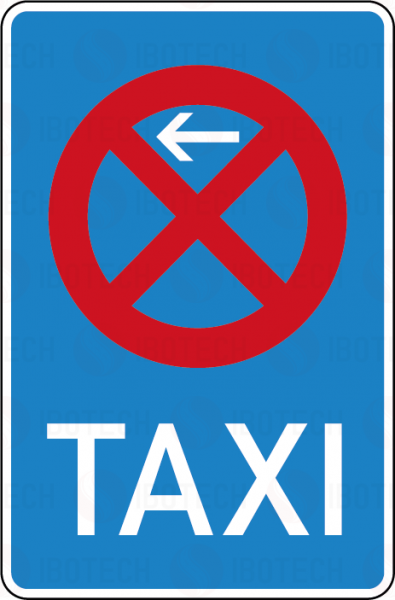 VZ 229-10 Taxenstand Anfang, Aufstellung rechts