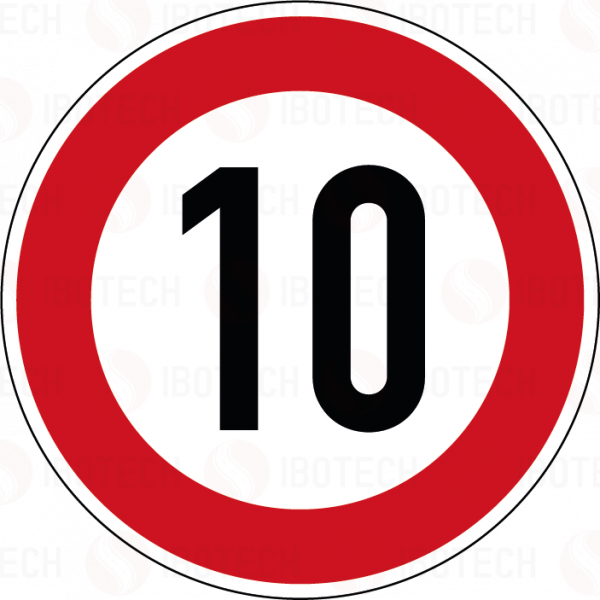 VZ 274-10 Zulässige Höchstgeschwindigkeit 10 km/h