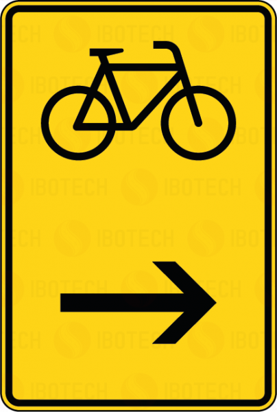 VZ 422-26 Wegweiser für Radverkehr hier rechts