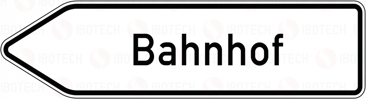 VZ 432-20 Pfeilwegweiser zu Zielen mit erheblicher Verkehrsbedeutung, rechtsweisend
