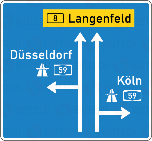 VZ 441 Gegliederter Vorwegweiser zur Autobahn