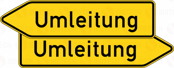 VZ 454-40 Umleitungswegweiser, doppelseitig
