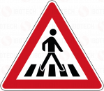 VZ 101-21 Fußgängerüberweg, Aufstellung links