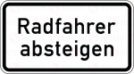 VZ 1012-32 Radfahrer absteigen