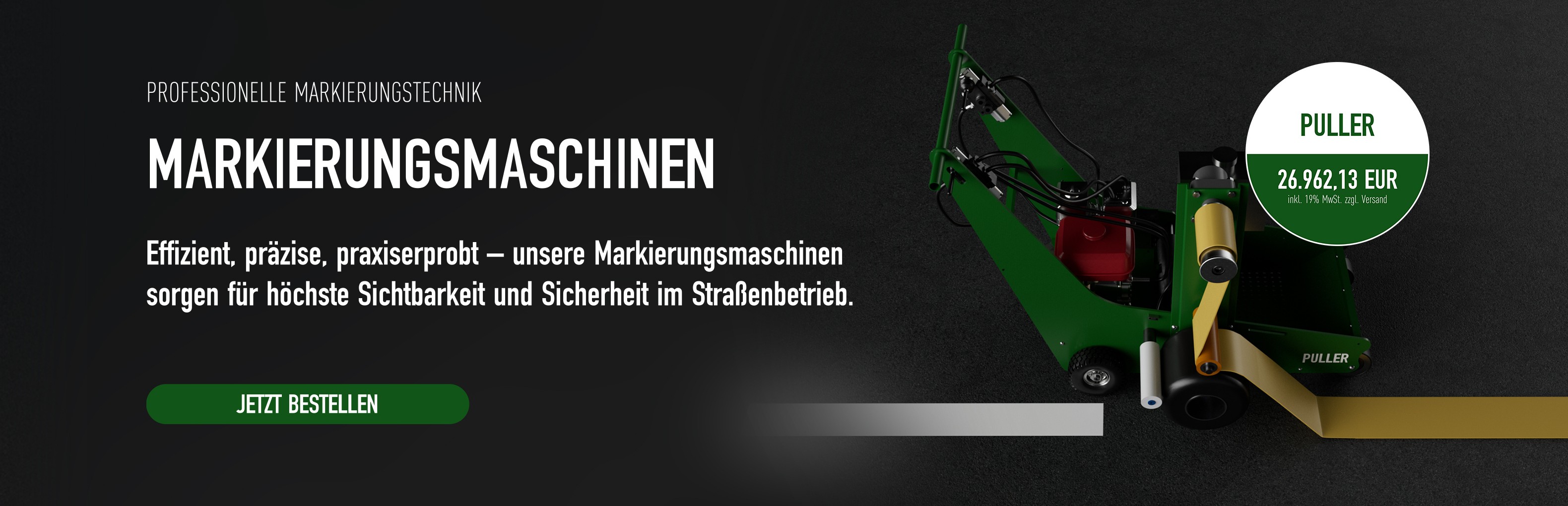 Puller - handgeführte Maschine zum Entfernen von Fahrbahnmarkierungen