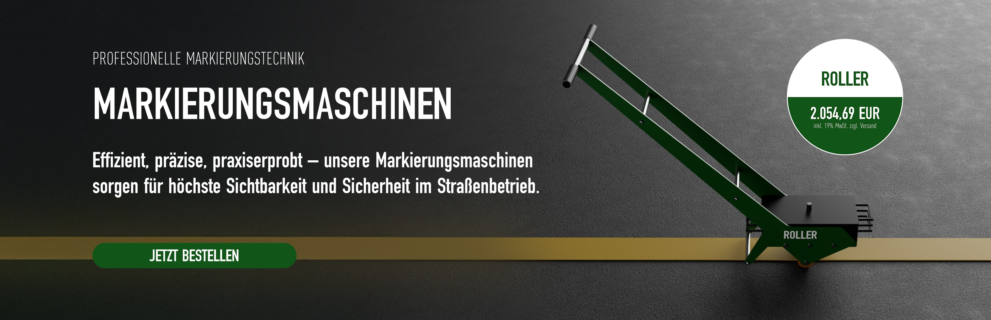 Roller – Andruckrolle für Fahrbahnmarkierungsfolie